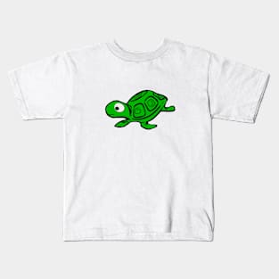 Green_Turttle Kids T-Shirt